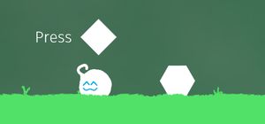 The first hexagon that appears on the game, in a grass like themed room, with a hint telling the player to click the ability button